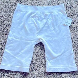 White FreePeople bicycle shorts new with tags
